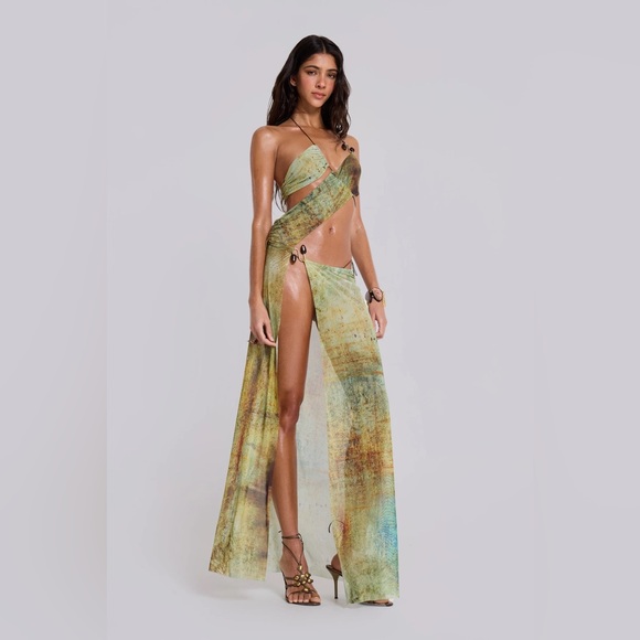 Jaded London Cantha Asymmetric Cut Out Maxi Dress - Picture 1 of 3